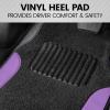 imageBDK Floor Mats for Cars TwoTone Carpet Car Floor Mats with Faux Leather Accents Automotive Floor Mat Set with BuiltIn Heel Pad Stylish Interior Car Accessories GrayBlack  Purple