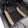 imageBDK Floor Mats for Cars TwoTone Carpet Car Floor Mats with Faux Leather Accents Automotive Floor Mat Set with BuiltIn Heel Pad Stylish Interior Car Accessories GrayBlack  Beige