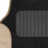 imageBDK Floor Mats for Cars TwoTone Carpet Car Floor Mats with Faux Leather Accents Automotive Floor Mat Set with BuiltIn Heel Pad Stylish Interior Car Accessories GrayBlack  Beige