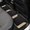 imageBDK Floor Mats for Cars TwoTone Carpet Car Floor Mats with Faux Leather Accents Automotive Floor Mat Set with BuiltIn Heel Pad Stylish Interior Car Accessories GrayBlack  Beige