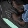 imageBDK Floor Mats for Cars TwoTone Carpet Car Floor Mats with Faux Leather Accents Automotive Floor Mat Set with BuiltIn Heel Pad Stylish Interior Car Accessories GrayBlack  Mint