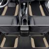 imageBDK Floor Mats for Cars TwoTone Carpet Car Floor Mats with Faux Leather Accents Automotive Floor Mat Set with BuiltIn Heel Pad Stylish Interior Car Accessories GrayBlack  Beige