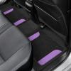 imageBDK Floor Mats for Cars TwoTone Carpet Car Floor Mats with Faux Leather Accents Automotive Floor Mat Set with BuiltIn Heel Pad Stylish Interior Car Accessories GrayBlack  Purple