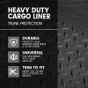 imageBDK Heavy Duty Rubber Cargo Mat Liner  AllWeather Trunk Protection TrimtoFit Design for Cars SUVs Vans ampamp Trucks  NonSlip Waterproof Durable Cargo Floor Liner  46quot x 5675quot x 025quot  BeigeBlack