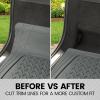 imageBDK Heavy Duty Rubber Cargo Mat Liner  AllWeather Trunk Protection TrimtoFit Design for Cars SUVs Vans ampamp Trucks  NonSlip Waterproof Durable Cargo Floor Liner  46quot x 5675quot x 025quot  BeigeGray