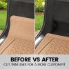 imageBDK Heavy Duty Rubber Cargo Mat Liner  AllWeather Trunk Protection TrimtoFit Design for Cars SUVs Vans ampamp Trucks  NonSlip Waterproof Durable Cargo Floor Liner  46quot x 5675quot x 025quot  BeigeBeige