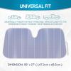 imageBDK Iridescent Mermaid Car Windshield Sun Shade Accordion Folding Sunshade for Car Windshield Blocks UV Rays Sun Visor for Car Front Window Protector  Easy Setup Keeps Vehicle Cool  58 x 27 inchesLavender Shine