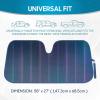 imageBDK Iridescent Mermaid Car Windshield Sun Shade Accordion Folding Sunshade for Car Windshield Blocks UV Rays Sun Visor for Car Front Window Protector  Easy Setup Keeps Vehicle Cool  58 x 27 inchesIridescent Matte Black