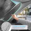 imageBDK Iridescent Mermaid Car Windshield Sun Shade Accordion Folding Sunshade for Car Windshield Blocks UV Rays Sun Visor for Car Front Window Protector  Easy Setup Keeps Vehicle Cool  58 x 27 inchesCrystal Mermaid