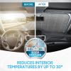 imageBDK Iridescent Mermaid Car Windshield Sun Shade Accordion Folding Sunshade for Car Windshield Blocks UV Rays Sun Visor for Car Front Window Protector  Easy Setup Keeps Vehicle Cool  58 x 27 inchesIridescent Matte Black