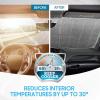 imageBDK Iridescent Mermaid Car Windshield Sun Shade Accordion Folding Sunshade for Car Windshield Blocks UV Rays Sun Visor for Car Front Window Protector  Easy Setup Keeps Vehicle Cool  58 x 27 inchesLavender Shine