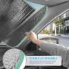 imageBDK Iridescent Mermaid Car Windshield Sun Shade Accordion Folding Sunshade for Car Windshield Blocks UV Rays Sun Visor for Car Front Window Protector  Easy Setup Keeps Vehicle Cool  58 x 27 inchesIridescent Matte White