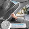 imageBDK Iridescent Mermaid Car Windshield Sun Shade Accordion Folding Sunshade for Car Windshield Blocks UV Rays Sun Visor for Car Front Window Protector  Easy Setup Keeps Vehicle Cool  58 x 27 inchesLavender Shine