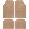 imageBDK ProLiner Floor Mats for Cars Trucks SUV 3Piece AllWeather Car Mats with Universal Fit Design Durable Car Floor Mats with Capture Ridges Waterproof Rubber Floor Mats for Cars BlackBeige