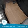 imageBDK ProLiner Floor Mats for Cars Trucks SUV 3Piece AllWeather Car Mats with Universal Fit Design Durable Car Floor Mats with Capture Ridges Waterproof Rubber Floor Mats for Cars BlackBeige
