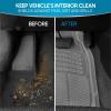 imageBDK ProLiner Floor Mats for Cars Trucks SUV 3Piece AllWeather Car Mats with Universal Fit Design Durable Car Floor Mats with Capture Ridges Waterproof Rubber Floor Mats for Cars BlackClear