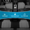 imageBDK ProLiner Floor Mats for Cars Trucks SUV 3Piece AllWeather Car Mats with Universal Fit Design Durable Car Floor Mats with Capture Ridges Waterproof Rubber Floor Mats for Cars BlackGray