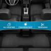 imageBDK ProLiner Floor Mats for Cars Trucks SUV 3Piece AllWeather Car Mats with Universal Fit Design Durable Car Floor Mats with Capture Ridges Waterproof Rubber Floor Mats for Cars BlackBlack