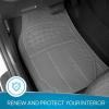 imageBDK ProLiner Floor Mats for Cars Trucks SUV 3Piece AllWeather Car Mats with Universal Fit Design Durable Car Floor Mats with Capture Ridges Waterproof Rubber Floor Mats for Cars BlackGray