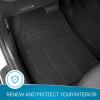 imageBDK ProLiner Floor Mats for Cars Trucks SUV 3Piece AllWeather Car Mats with Universal Fit Design Durable Car Floor Mats with Capture Ridges Waterproof Rubber Floor Mats for Cars BlackBlack