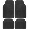 imageBDK ProLiner Floor Mats for Cars Trucks SUV 3Piece AllWeather Car Mats with Universal Fit Design Durable Car Floor Mats with Capture Ridges Waterproof Rubber Floor Mats for Cars BlackBlack