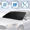 imageBDK Windshield Cover for Ice Snow and Hail Protection  Waterproof Magnetic Guard for Winter Freeze Protector for Auto Truck Van and SUV Black 78quot x 43quot in