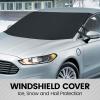 imageBDK Windshield Cover for Ice Snow and Hail Protection  Waterproof Magnetic Guard for Winter Freeze Protector for Auto Truck Van and SUV Black 78quot x 43quot in