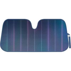 imageBDK Iridescent Mermaid Car Windshield Sun Shade Accordion Folding Sunshade for Car Windshield Blocks UV Rays Sun Visor for Car Front Window Protector  Easy Setup Keeps Vehicle Cool  58 x 27 inchesIridescent Matte Black