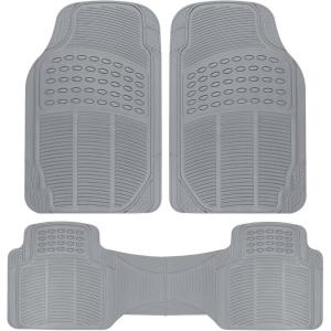 imageBDK ProLiner Floor Mats for Cars Trucks SUV 3Piece AllWeather Car Mats with Universal Fit Design Durable Car Floor Mats with Capture Ridges Waterproof Rubber Floor Mats for Cars BlackGray