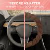 imageAspen Black Fuzzy Steering Wheel Cover for Women  Cute and Stylish Fluffy Fur Steering Wheel Cover for Cars Trucks Vans SUVs Universal Fit for Wheel Sizes 145 to 155 inchesBrown