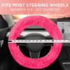 imageAspen Black Fuzzy Steering Wheel Cover for Women  Cute and Stylish Fluffy Fur Steering Wheel Cover for Cars Trucks Vans SUVs Universal Fit for Wheel Sizes 145 to 155 inchesHot Pink