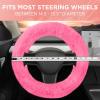 imageAspen Black Fuzzy Steering Wheel Cover for Women  Cute and Stylish Fluffy Fur Steering Wheel Cover for Cars Trucks Vans SUVs Universal Fit for Wheel Sizes 145 to 155 inchesPink