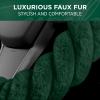imageAspen Black Fuzzy Steering Wheel Cover for Women  Cute and Stylish Fluffy Fur Steering Wheel Cover for Cars Trucks Vans SUVs Universal Fit for Wheel Sizes 145 to 155 inchesGreen