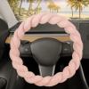 imageAspen Black Fuzzy Steering Wheel Cover for Women  Cute and Stylish Fluffy Fur Steering Wheel Cover for Cars Trucks Vans SUVs Universal Fit for Wheel Sizes 145 to 155 inchesSoft Pink
