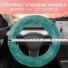 imageAspen Black Fuzzy Steering Wheel Cover for Women  Cute and Stylish Fluffy Fur Steering Wheel Cover for Cars Trucks Vans SUVs Universal Fit for Wheel Sizes 145 to 155 inchesMint