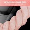 imageAspen Black Fuzzy Steering Wheel Cover for Women  Cute and Stylish Fluffy Fur Steering Wheel Cover for Cars Trucks Vans SUVs Universal Fit for Wheel Sizes 145 to 155 inchesSoft Pink