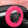 imageAspen Black Fuzzy Steering Wheel Cover for Women  Cute and Stylish Fluffy Fur Steering Wheel Cover for Cars Trucks Vans SUVs Universal Fit for Wheel Sizes 145 to 155 inchesHot Pink