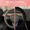 imageAspen Black Fuzzy Steering Wheel Cover for Women  Cute and Stylish Fluffy Fur Steering Wheel Cover for Cars Trucks Vans SUVs Universal Fit for Wheel Sizes 145 to 155 inchesBlack