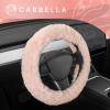imageAspen Black Fuzzy Steering Wheel Cover for Women  Cute and Stylish Fluffy Fur Steering Wheel Cover for Cars Trucks Vans SUVs Universal Fit for Wheel Sizes 145 to 155 inchesSoft Pink