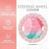 imageAspen Black Fuzzy Steering Wheel Cover for Women  Cute and Stylish Fluffy Fur Steering Wheel Cover for Cars Trucks Vans SUVs Universal Fit for Wheel Sizes 145 to 155 inchesSoft Pink