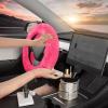 imageAspen Black Fuzzy Steering Wheel Cover for Women  Cute and Stylish Fluffy Fur Steering Wheel Cover for Cars Trucks Vans SUVs Universal Fit for Wheel Sizes 145 to 155 inchesHot Pink