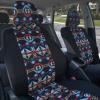 imageBDK Aztec Pattern Car Seat Covers for Front Seats 2Pack Geometric Print Front Seat Cover Set with Matching Headrest Sideless Design for Easy Installation Universal Fits Most Cars Trucks Vans SUVsAztec Pattern