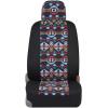 imageBDK Aztec Pattern Car Seat Covers for Front Seats 2Pack Geometric Print Front Seat Cover Set with Matching Headrest Sideless Design for Easy Installation Universal Fits Most Cars Trucks Vans SUVsAztec Pattern