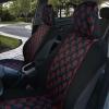imageBDK Aztec Pattern Car Seat Covers for Front Seats 2Pack Geometric Print Front Seat Cover Set with Matching Headrest Sideless Design for Easy Installation Universal Fits Most Cars Trucks Vans SUVsRose Pattern