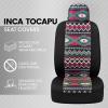 imageBDK Aztec Pattern Car Seat Covers for Front Seats 2Pack Geometric Print Front Seat Cover Set with Matching Headrest Sideless Design for Easy Installation Universal Fits Most Cars Trucks Vans SUVsInca Tocapu Pattern