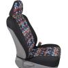 imageBDK Aztec Pattern Car Seat Covers for Front Seats 2Pack Geometric Print Front Seat Cover Set with Matching Headrest Sideless Design for Easy Installation Universal Fits Most Cars Trucks Vans SUVsAztec Pattern