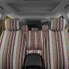 imageBDK Baja Saddle Blanket Car Seat Covers Full Set with Matching Steering Wheel Cover  Woven Saddle Blanket Seat Covers Mexican Blanket Seat Covers for Front ampamp Back Bench  Fits Most Car Truck ampamp SUVMulti Color