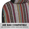 imageBDK Baja Saddle Blanket Car Seat Covers Full Set with Matching Steering Wheel Cover  Woven Saddle Blanket Seat Covers Mexican Blanket Seat Covers for Front ampamp Back Bench  Fits Most Car Truck ampamp SUVMulti Color with Steering Wheel Cover