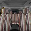 imageBDK Baja Saddle Blanket Car Seat Covers Full Set with Matching Steering Wheel Cover  Woven Saddle Blanket Seat Covers Mexican Blanket Seat Covers for Front ampamp Back Bench  Fits Most Car Truck ampamp SUVMulti Color with Steering Wheel Cover