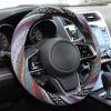 imageBDK Baja Saddle Blanket Car Seat Covers Full Set with Matching Steering Wheel Cover  Woven Saddle Blanket Seat Covers Mexican Blanket Seat Covers for Front ampamp Back Bench  Fits Most Car Truck ampamp SUVMulti Color with Steering Wheel Cover